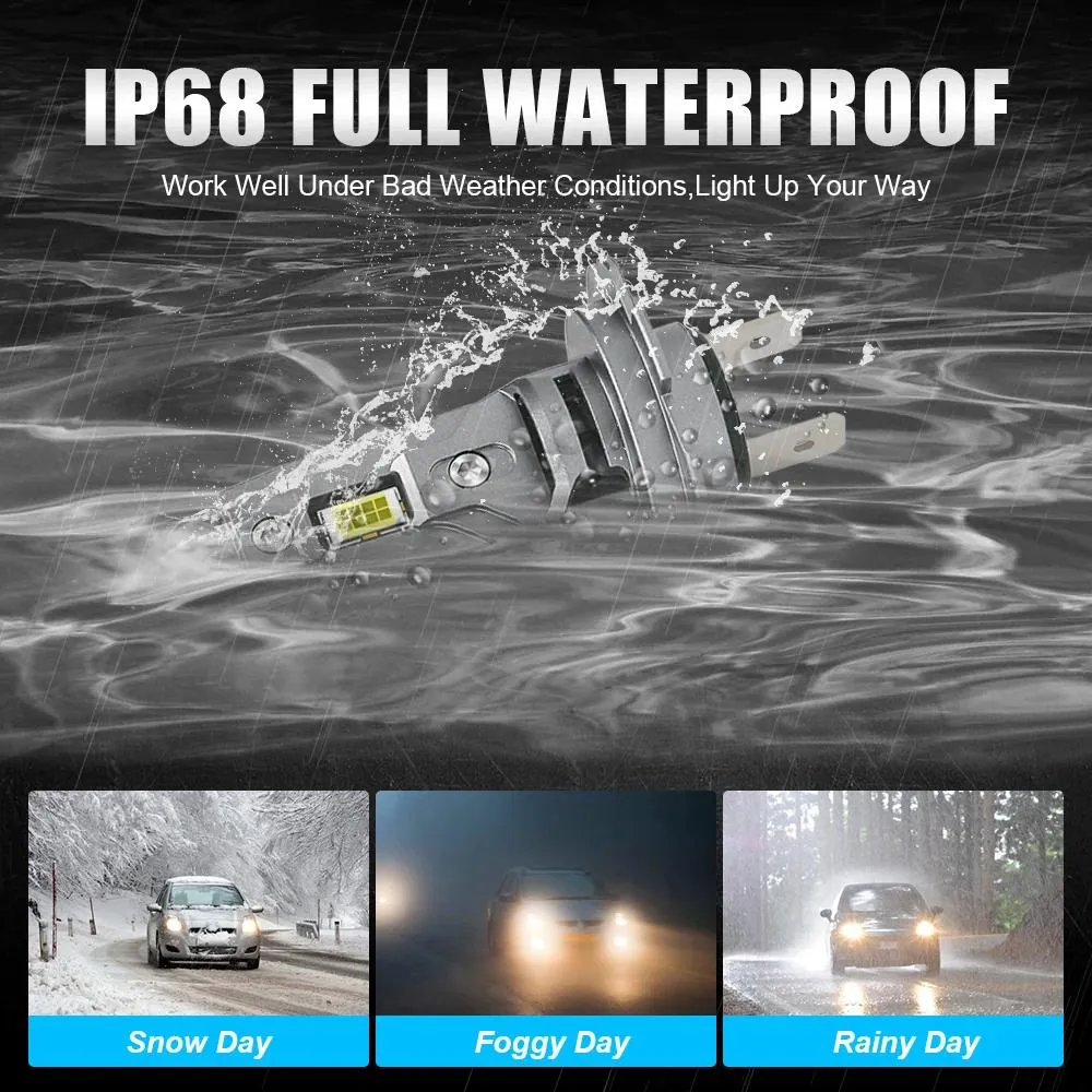 H7 Mini LED Headlight With Fans Wireless H7 LED Headlight Mini Bulb 80W 20000LM 6500K 3570 CSP for Car Headlamp Auto 12V