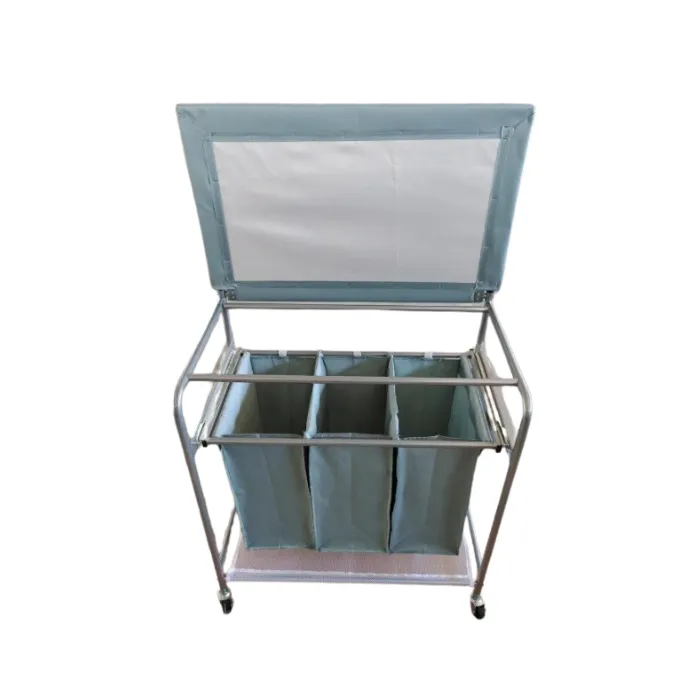 Laundry Sorter basket with Folding and ironing board station