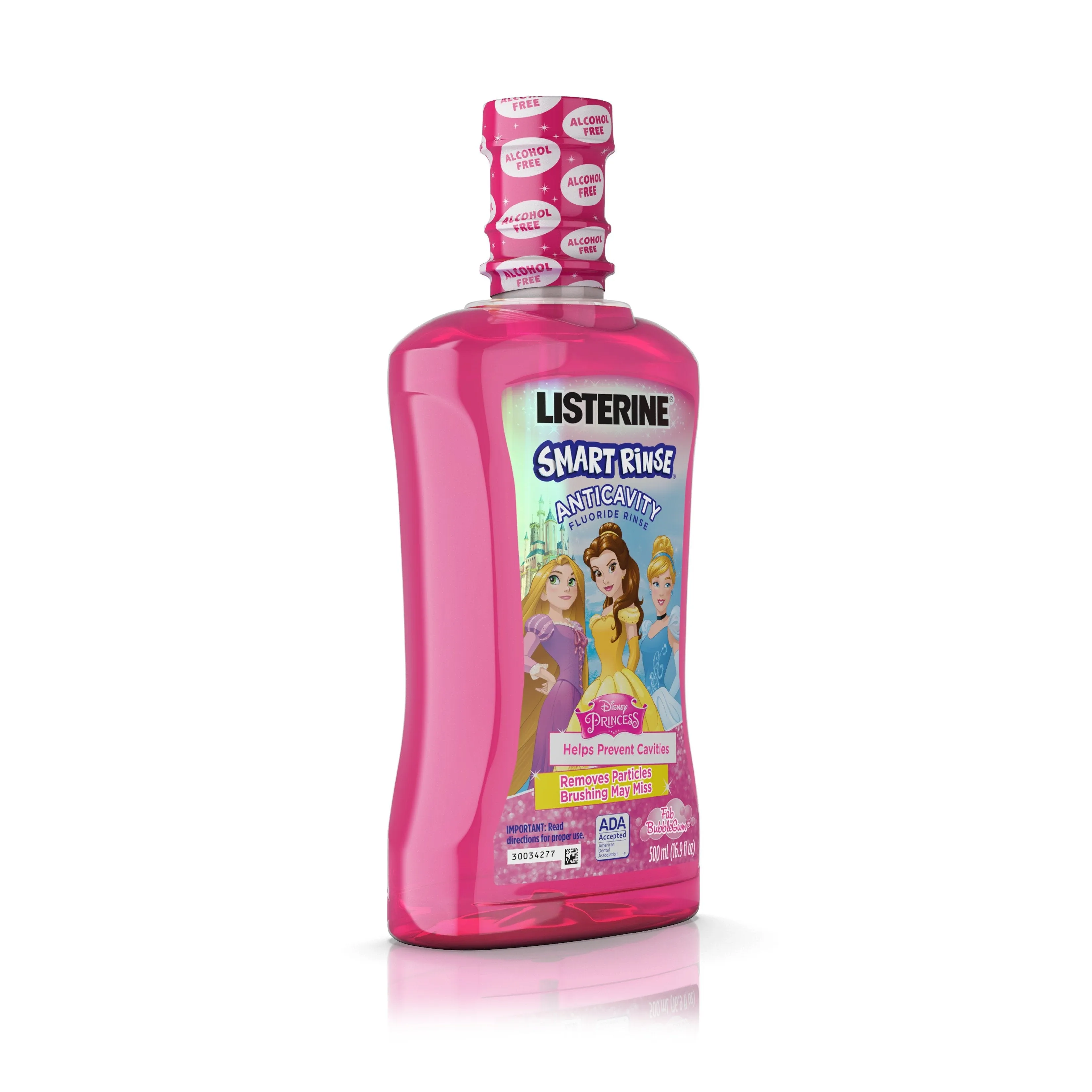 Listerine Smart Rinse , Disney Princesses, Fab Bubble Gum , 500 Ml