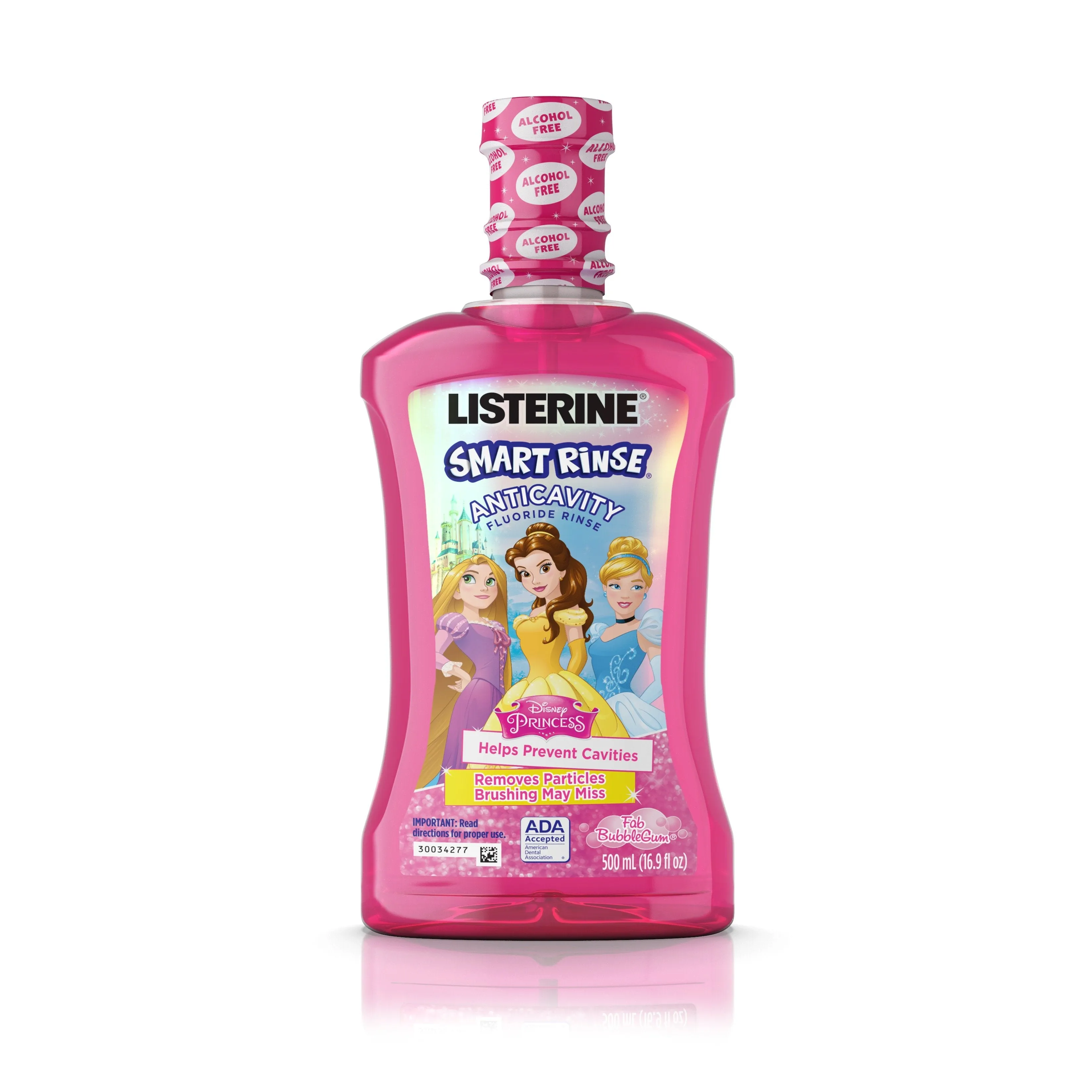 Listerine Smart Rinse , Disney Princesses, Fab Bubble Gum , 500 Ml