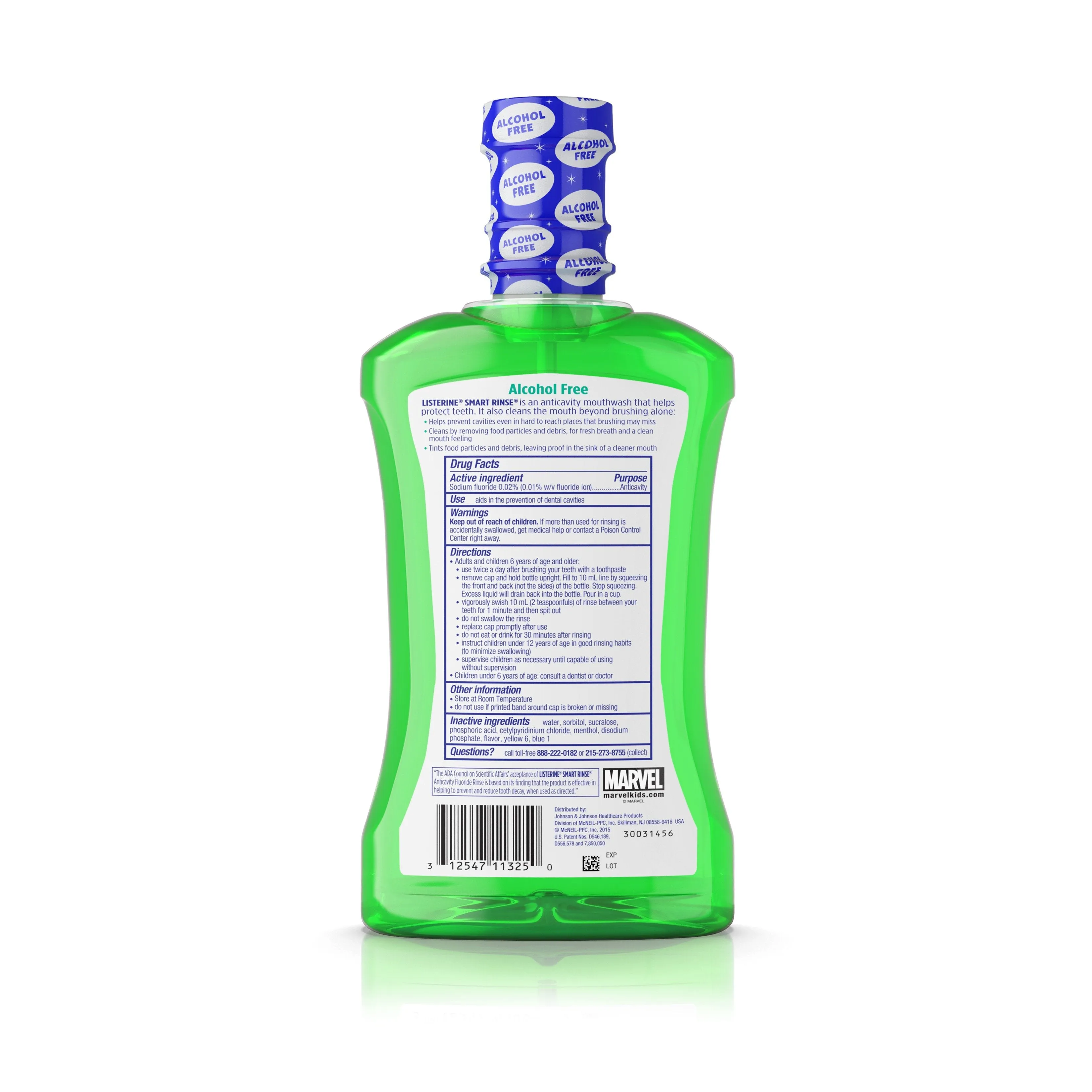 Listerine Smart Rinse, Mint Shield For Good Oral Hygiene, 16.9 Oz