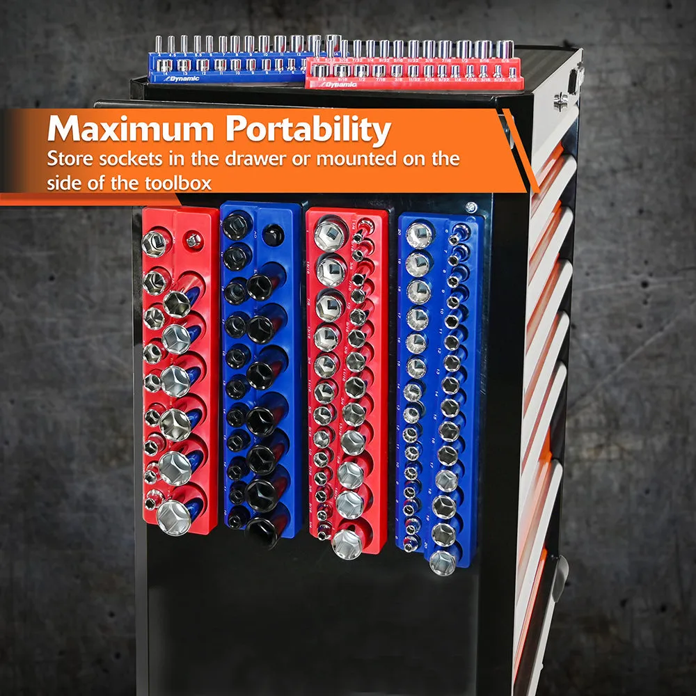 Magnetic Socket Organizers (1/4", 3/8”, & 1/2" Drive)
