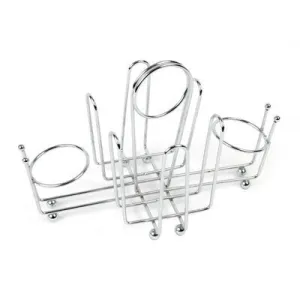 Metal Restaurant Salt and Pepper Sugar Condiment Holder Table Organizer Rack