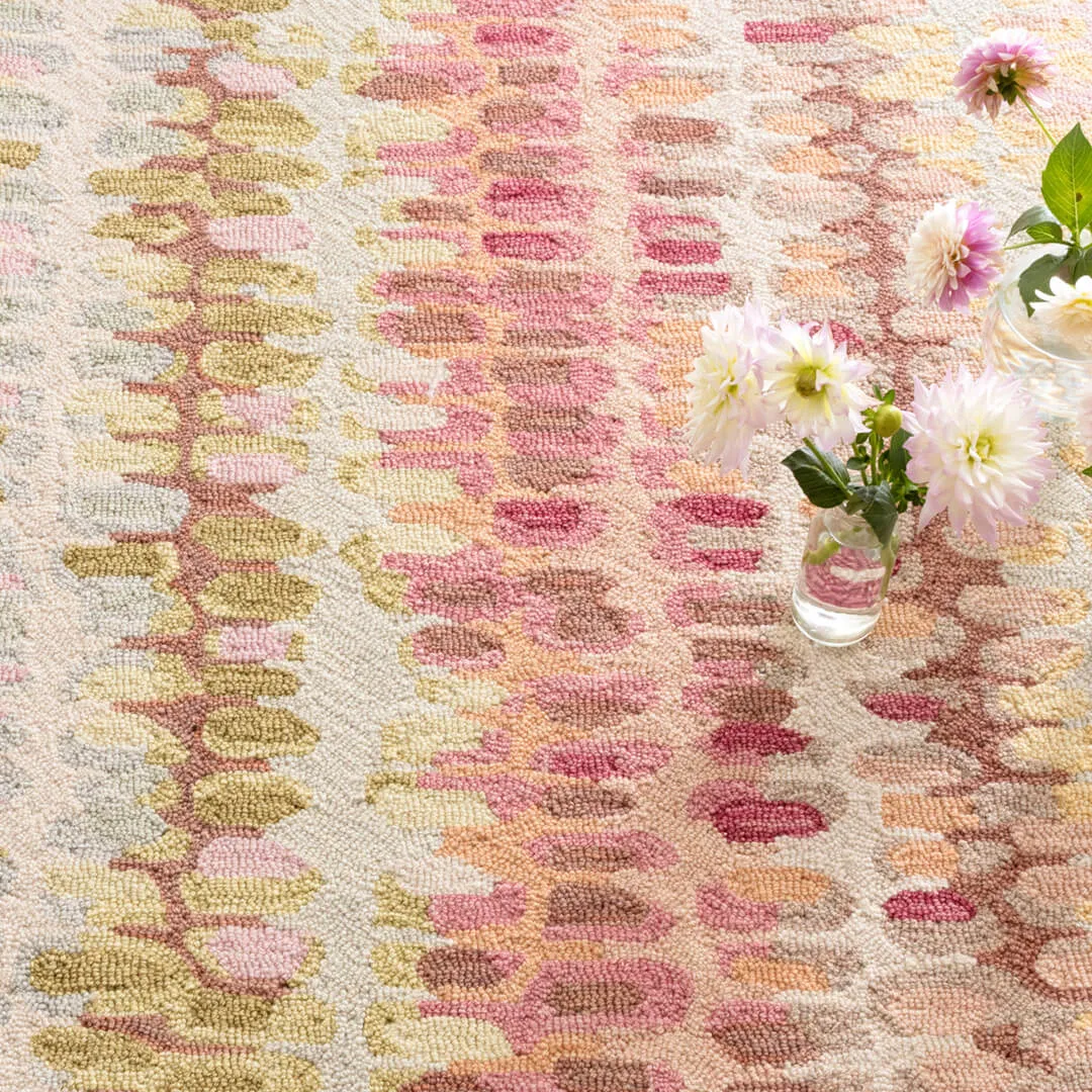 Paint Chip Pastel Micro Hooked Wool Rug