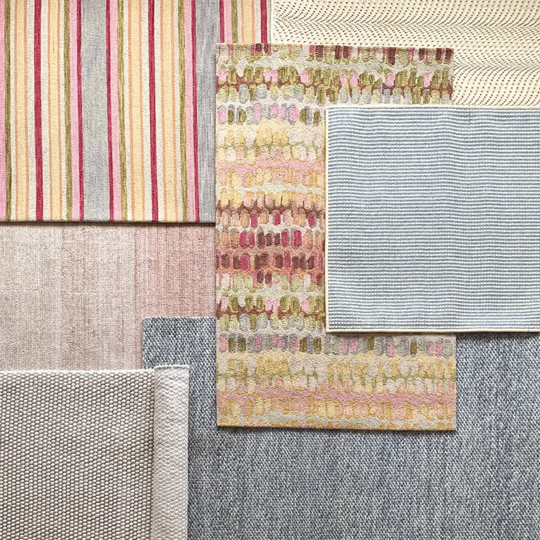Paint Chip Pastel Micro Hooked Wool Rug