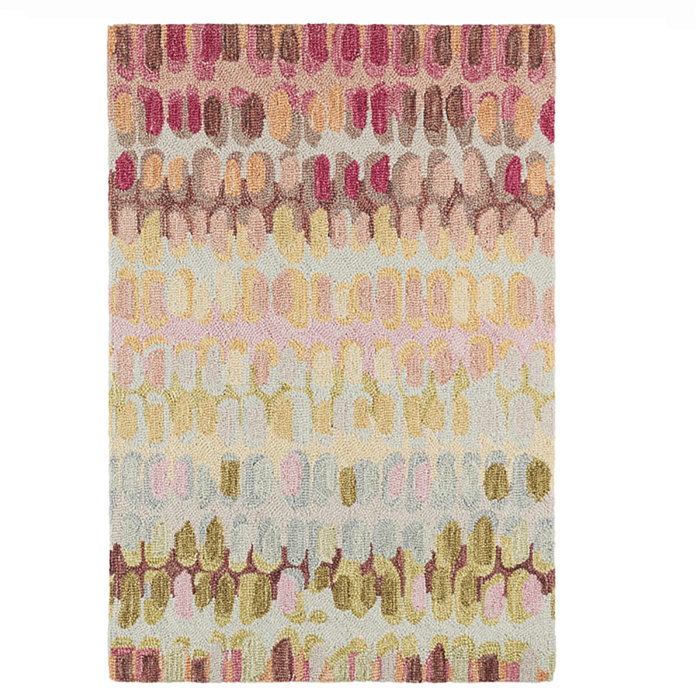 Paint Chip Pastel Micro Hooked Wool Rug