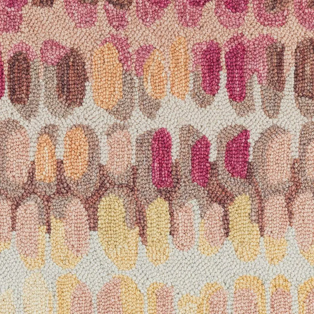 Paint Chip Pastel Micro Hooked Wool Rug