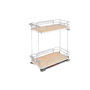 Rev-A-Shelf / 5322-BCSC-11-MP / Two-Tier Sold Surface Pullout Organizers w/ Soft-Close