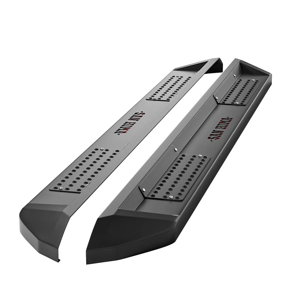 San Hima Pair Steel Side Steps Running Boards for Ford Ranger Dual Cab 2012-2021