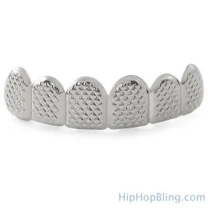Silver Grillz Textured Custom Teeth
