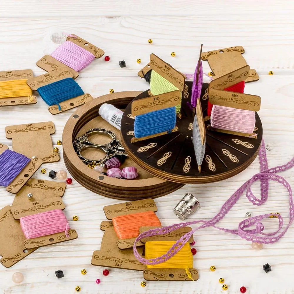 Storage Box for handcraft and 17 bobbins included