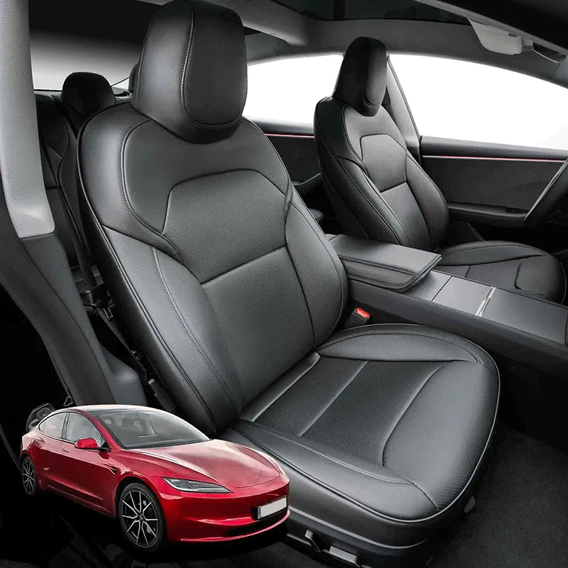 TAPTES® Black Seat Covers for 2024 Tesla Model 3 Highland, Seat Protectors for Tesla Model 3 Highland Full Set
