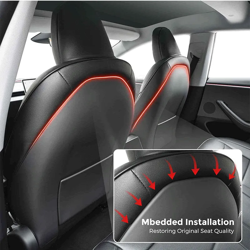 TAPTES® Black Seat Covers for 2024 Tesla Model 3 Highland, Seat Protectors for Tesla Model 3 Highland Full Set