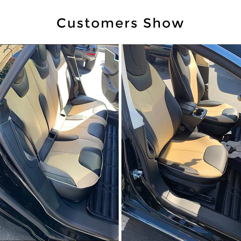 TAPTES® Seat Covers for 2012-2023 2024 Tesla Model S Front Seats, 100% OEM Style for Tesla Seat Covers