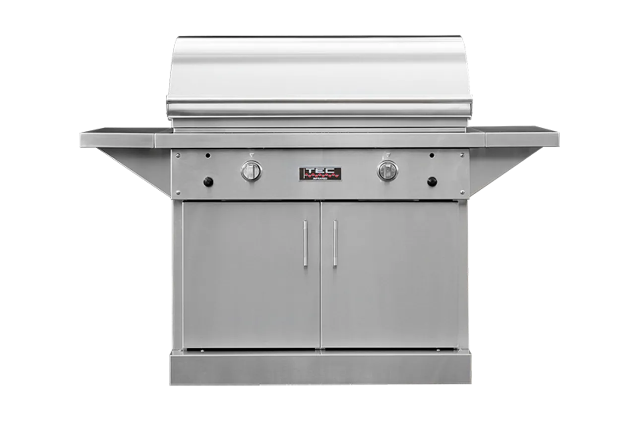 TEC Grills: 44" Sterling Patio On Stainless Cabinet With Side Shelves (64")