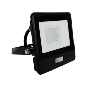 V-Tac 20W LED Floodlight Daylight PIR Samsung Chip 6500K- Black